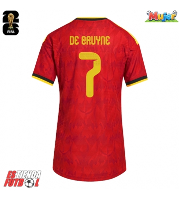 Bélgica Kevin De Bruyne #7 Primera Equipación Mujer Mundial 2026 Manga Corta
